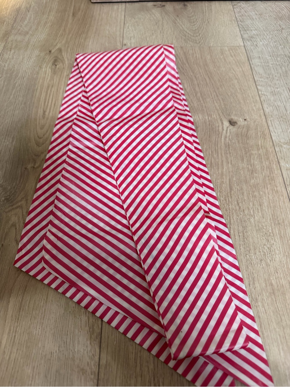 Red & White Striped Sash or Long Skinny to Wide Scarf